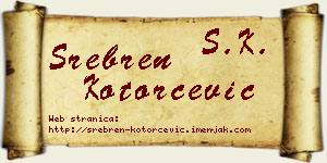 Srebren Kotorčević vizit kartica